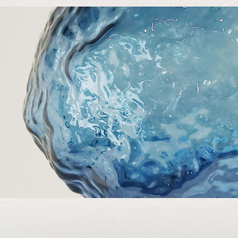 Rock-Texture Luxury Glass Vase