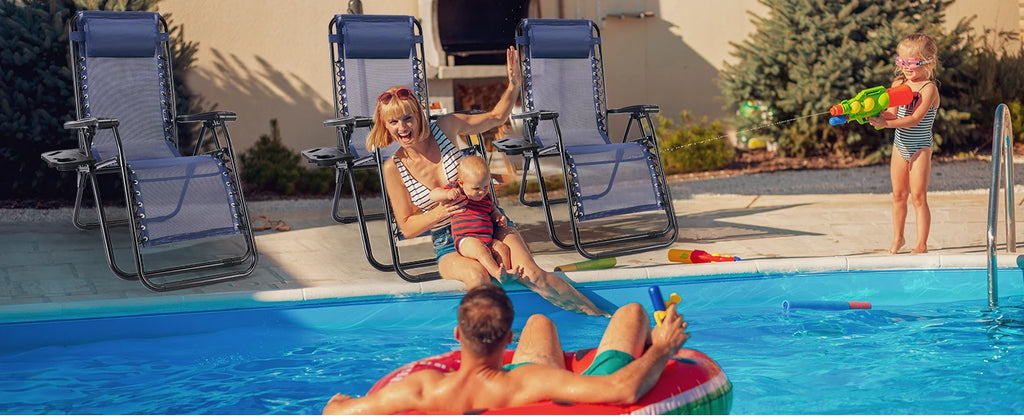 Set of 2 Zero-Gravity Outdoor Recliners