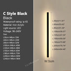 Long Strip Waterproof Outdoor LED Wall Light