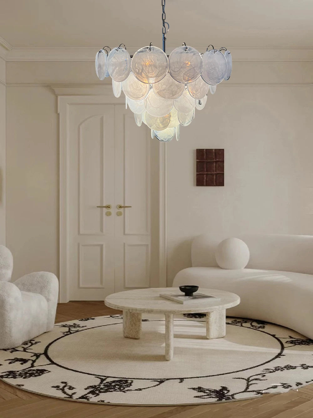 Dimmable Glass-Piece LED Chandelier