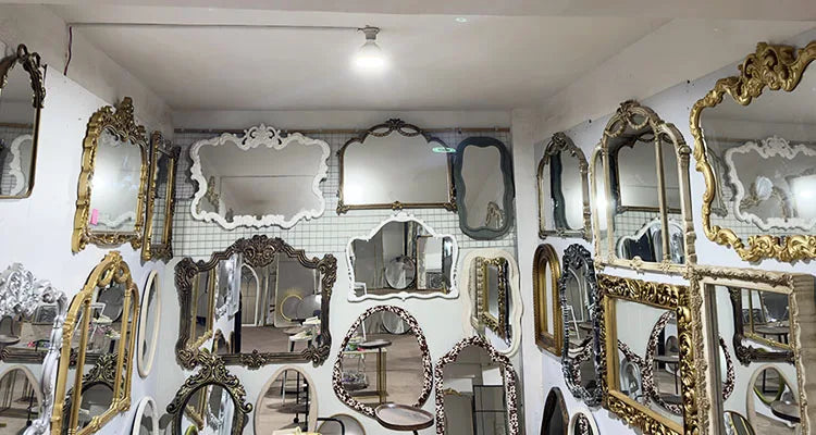 Minimalist Black Metal Arched Mirror