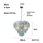 Murano Glass Dimmable LED Chandelier