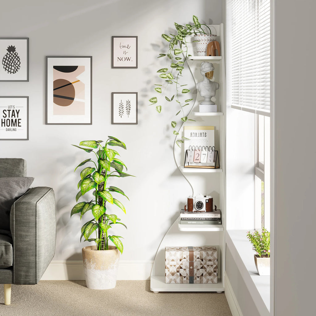 5-Tier Corner Bookshelf