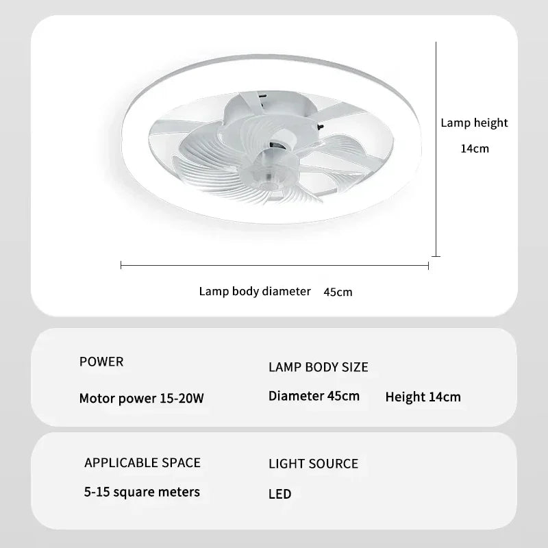 6-Speed Remote-Control Ceiling Fan with Light