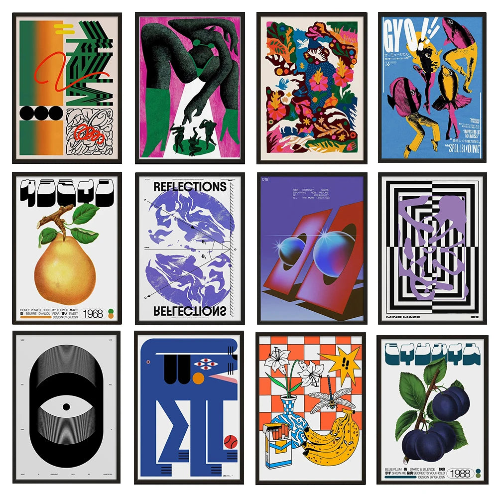 Retro Abstract Composition Canvas Print