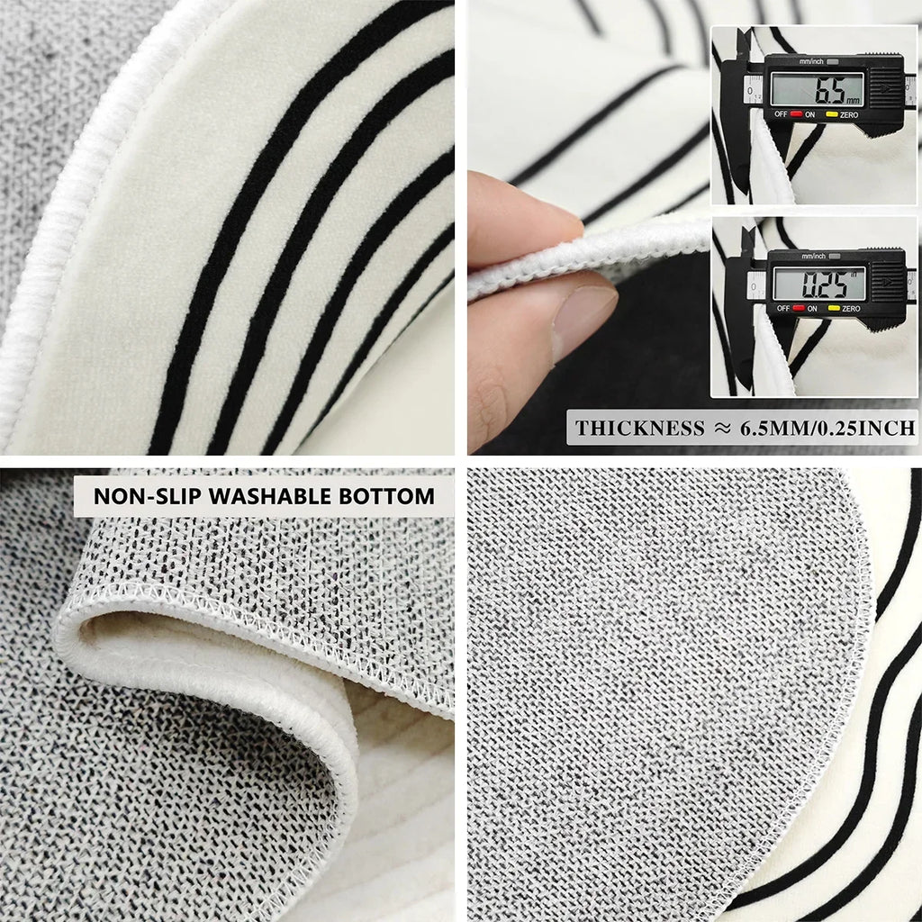 Pink Zebra Machine-Washable Area Rug