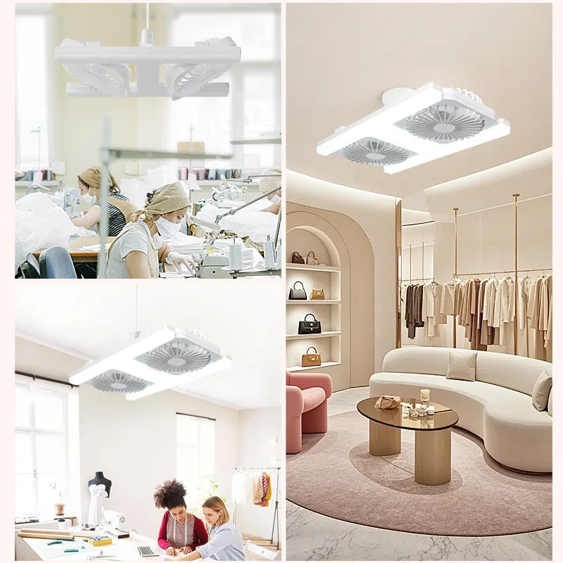 Remote-Control Adjustable Ceiling Fan with Light