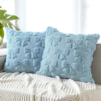 Bunny Bow & Daisy Plush Pillow Cover