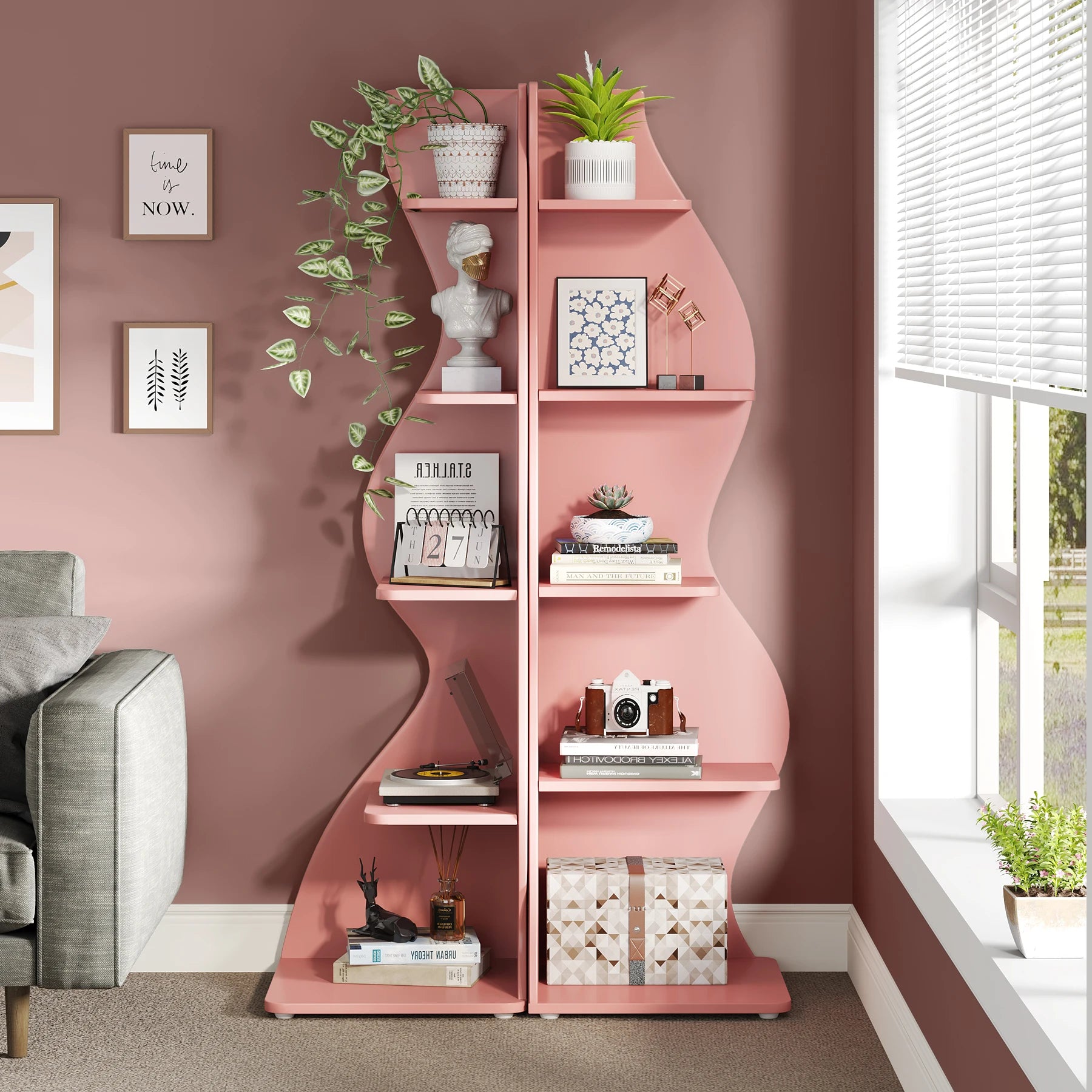 5-Tier Corner Bookshelf