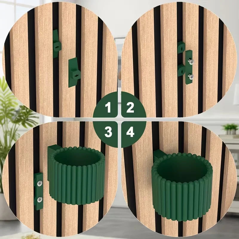 Acoustic Panel Plant & Storage Shelf — detail view