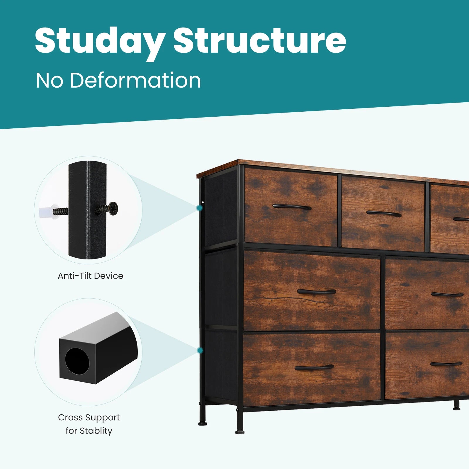 7-Drawer Fabric Dresser