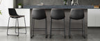 Set of 2 PU Leather Counter Stools