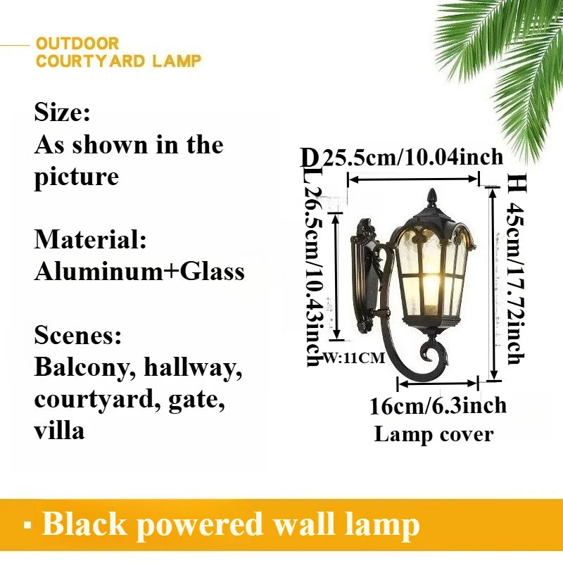 Vintage Solar Entryway Wall Lantern