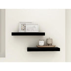 Black MDF Floating Wall Shelves
