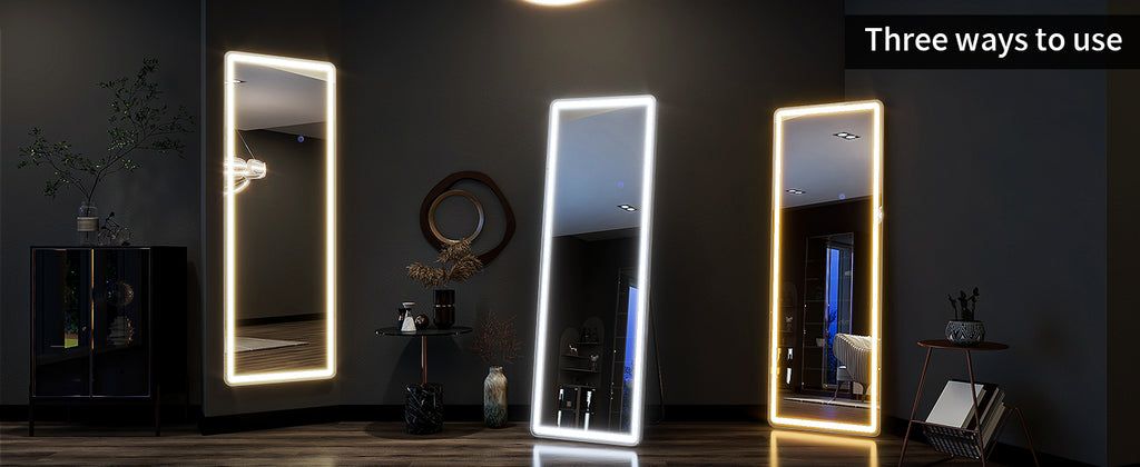 63-Inch Lighted Full-Length Mirror
