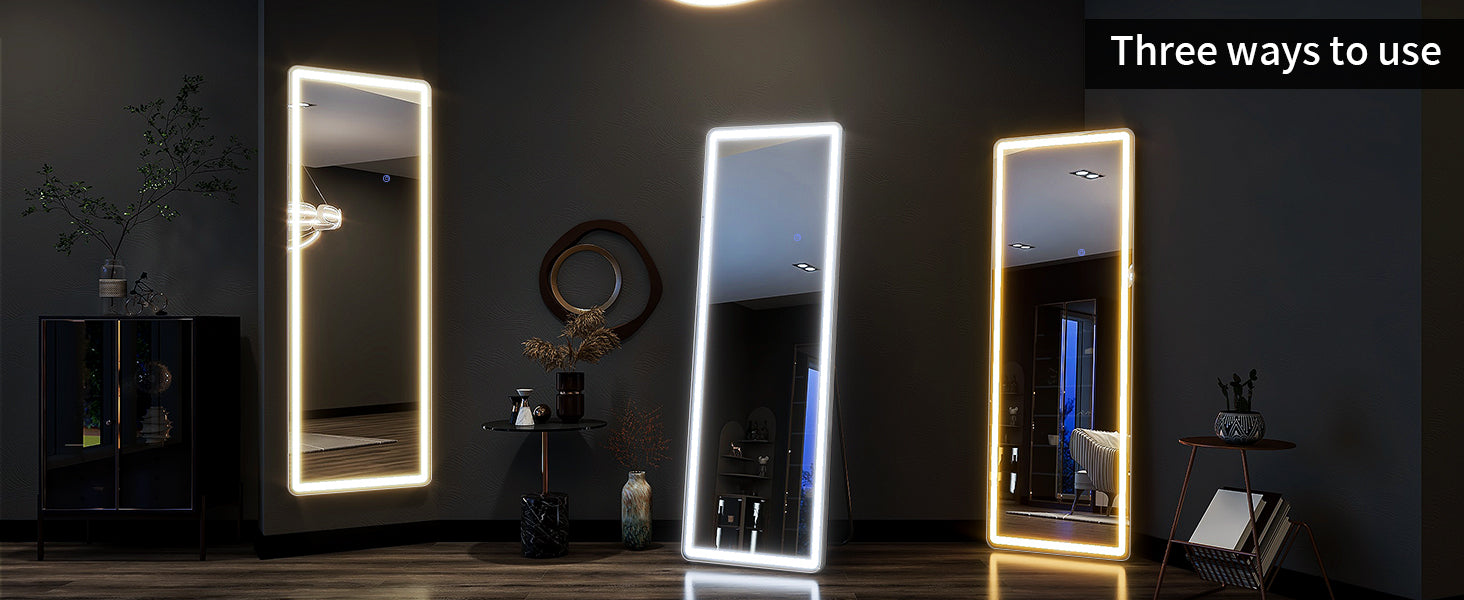 63-Inch Lighted Full-Length Mirror