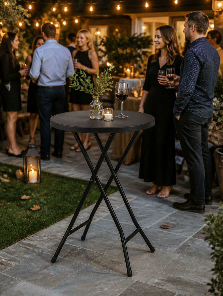 Folding Portable Bar Table at professional event setup
