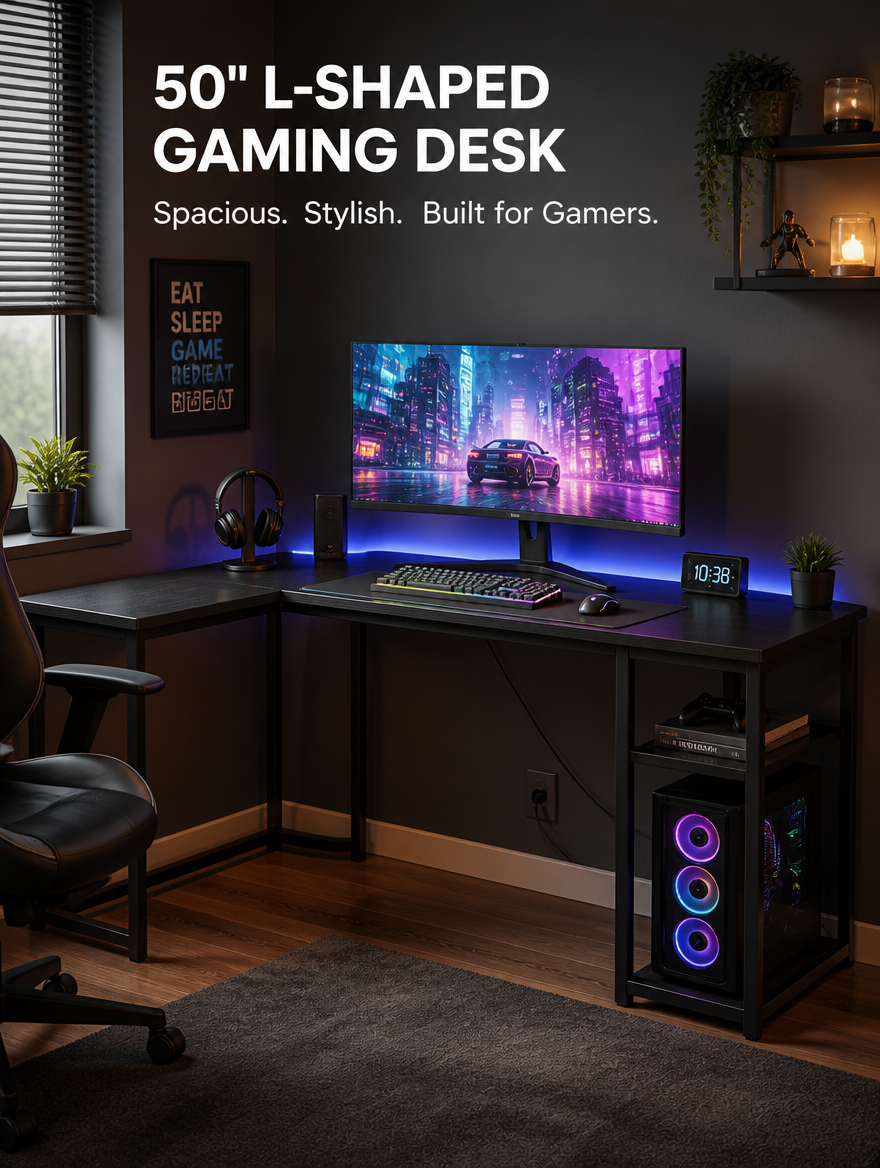 Gaming Corner Desk lifestyle