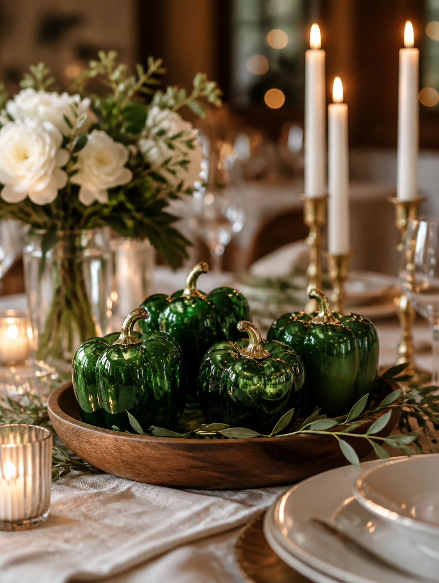 Decorative crystal pepper in living room display