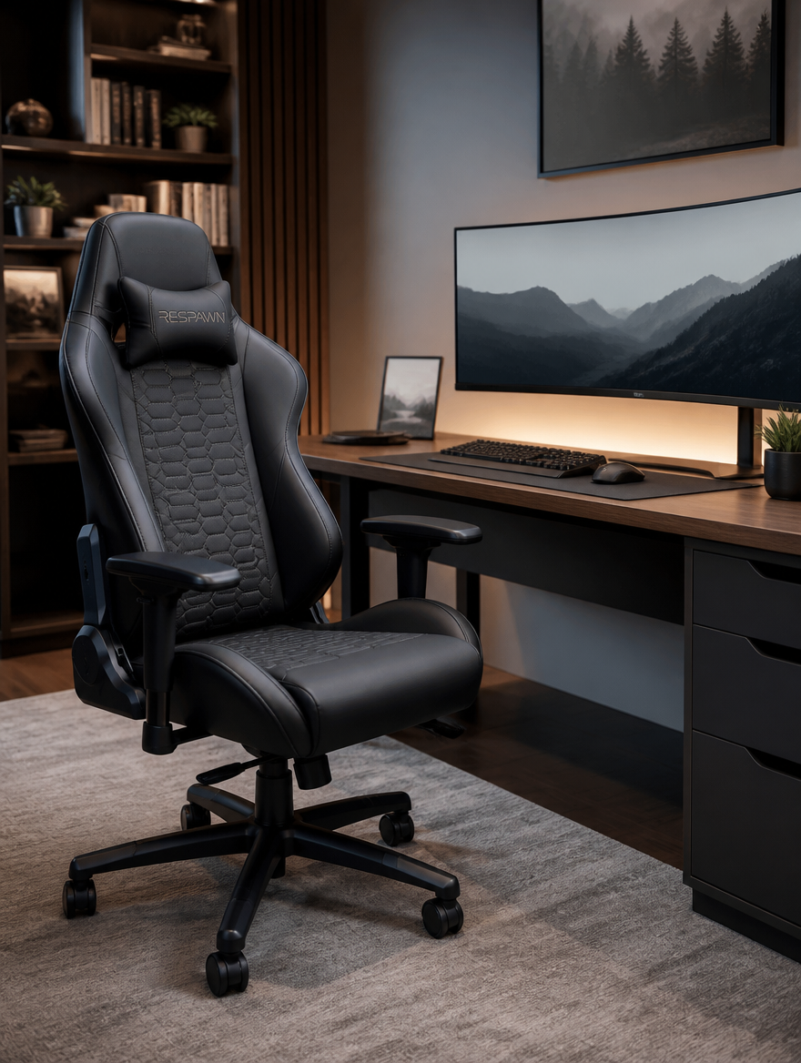 Ergonomic office chair at home desk
