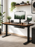 Modern computer desk in stylish home office