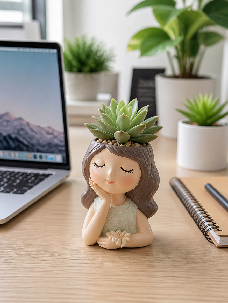 Cute Girl Plant Pot lifestyle photo 1