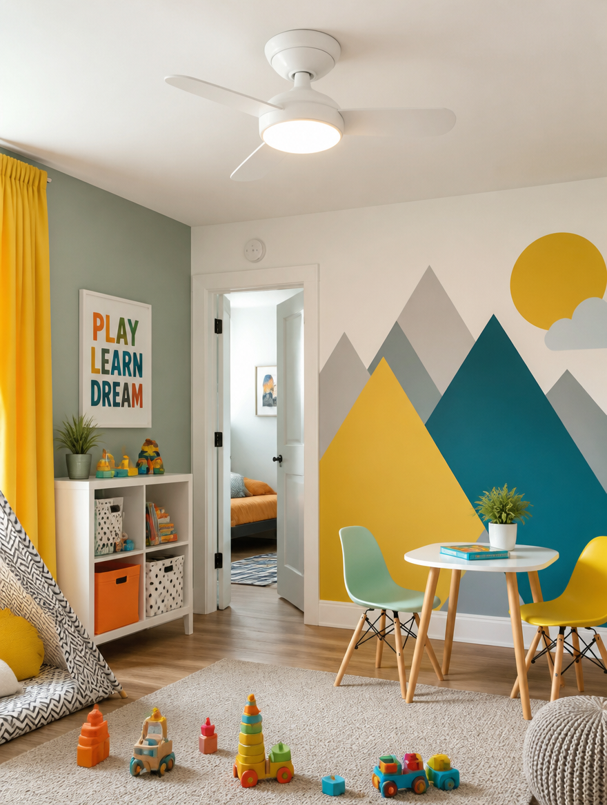 WESTMERE CleanAir Modern Ceiling Fan in bedroom
