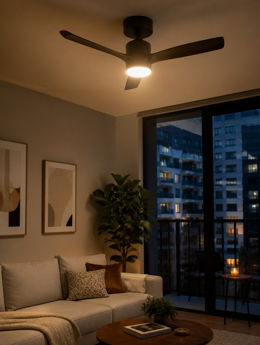 WESTMERE CleanAir Modern Ceiling Fan in living room