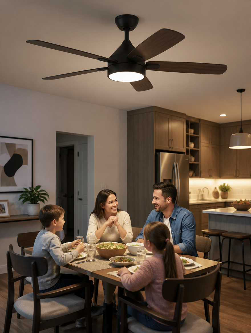 WESTMERE CleanAir Ceiling Fan in kitchen dining