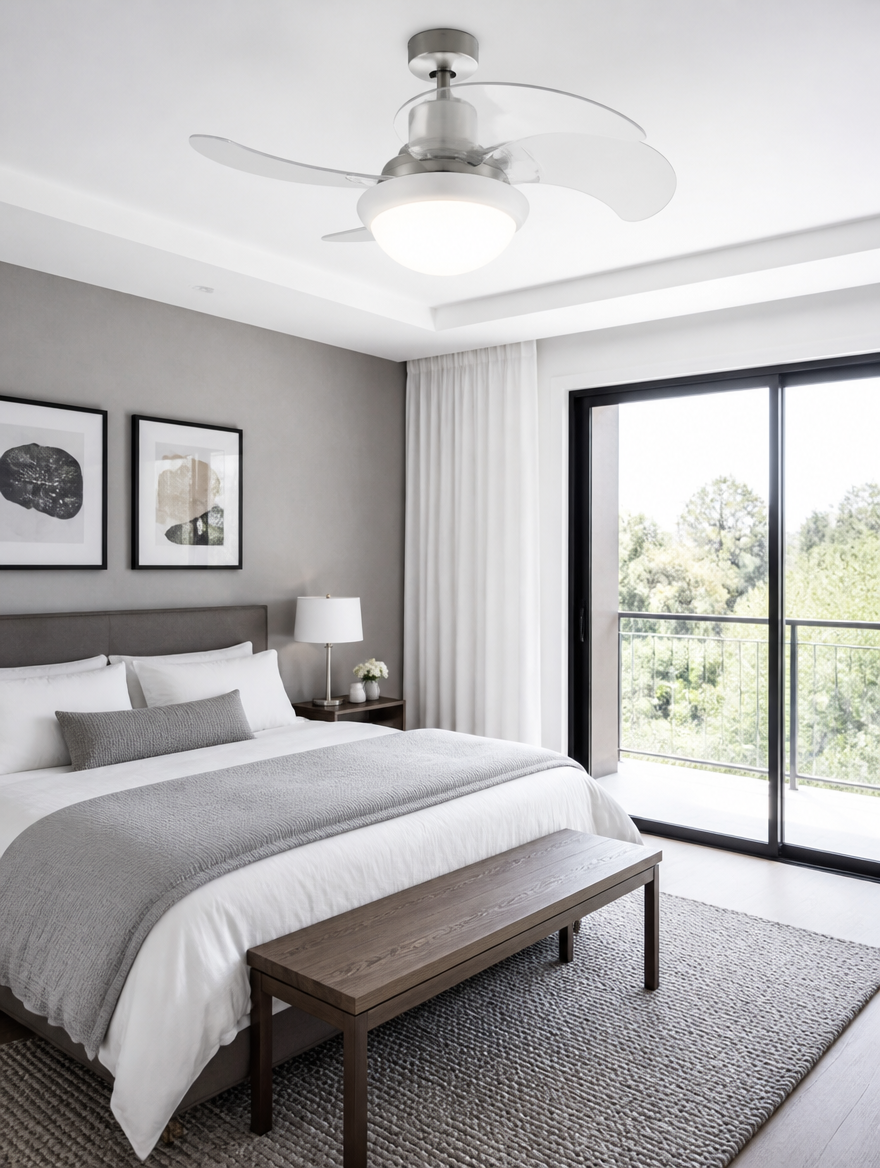 WESTMERE SocketBreeze E27 Fan Light in bedroom