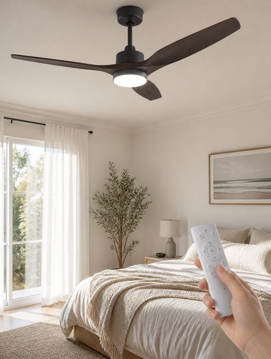 WESTMERE CleanAir Ceiling Fan in bedroom