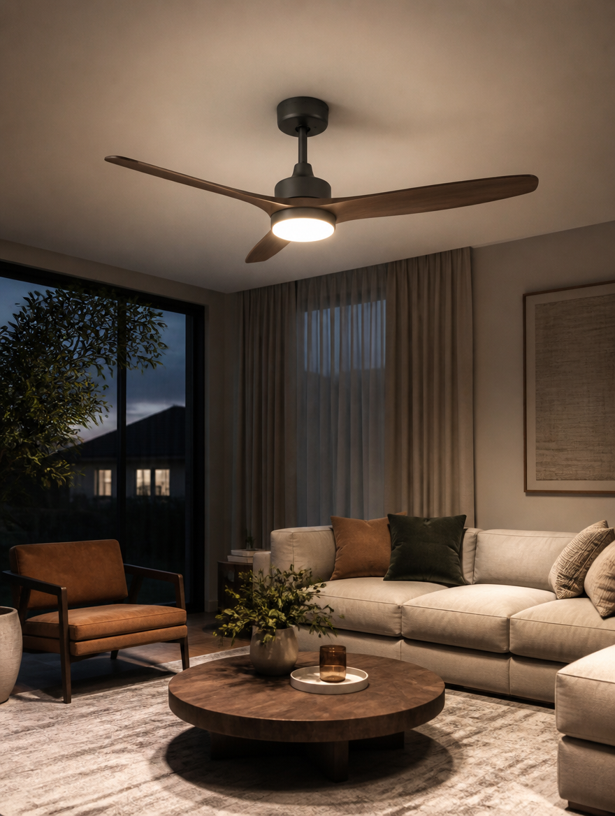 WESTMERE CleanAir Ceiling Fan in living room
