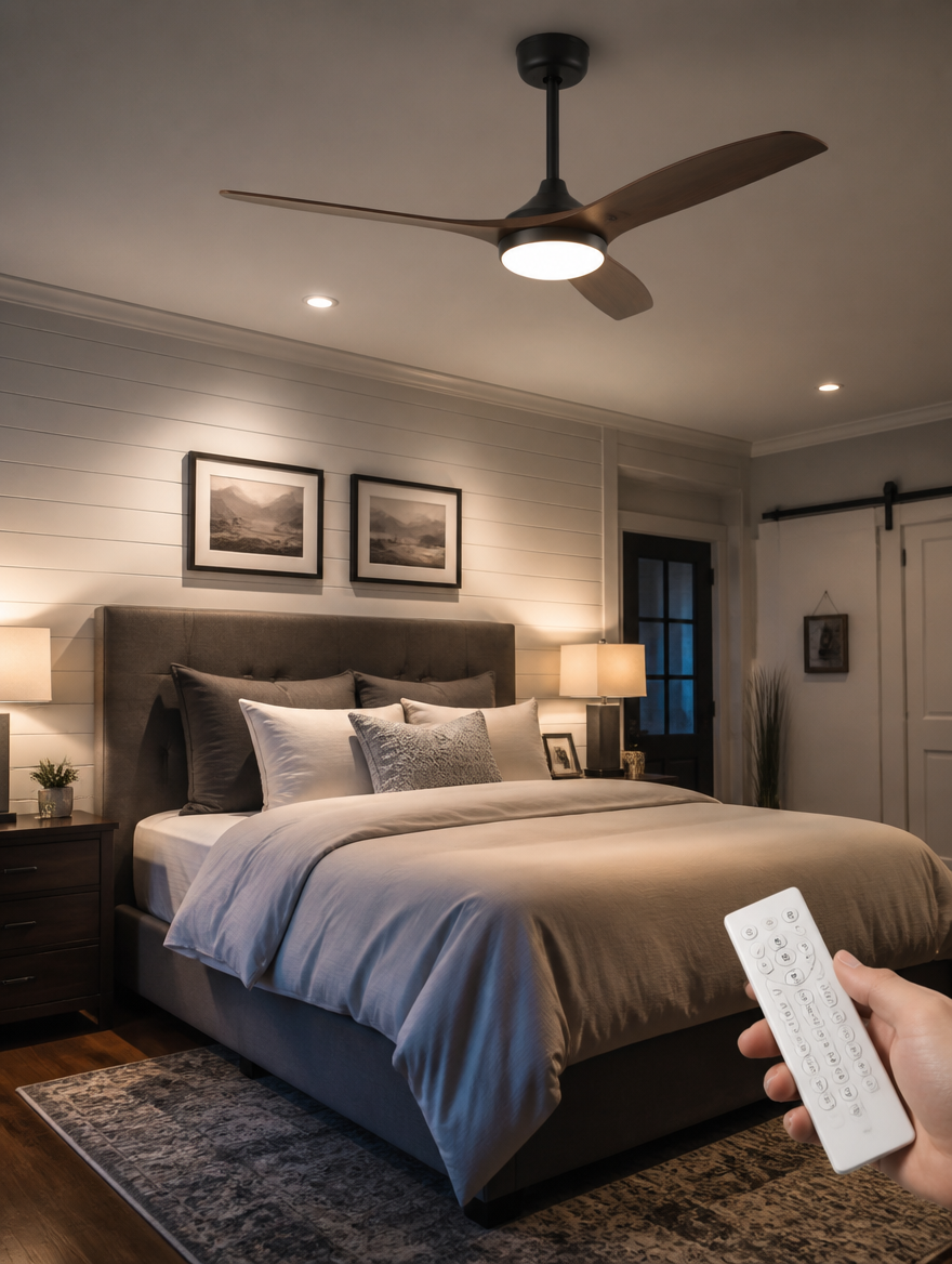 WESTMERE SmartWind Ceiling Fan in bedroom