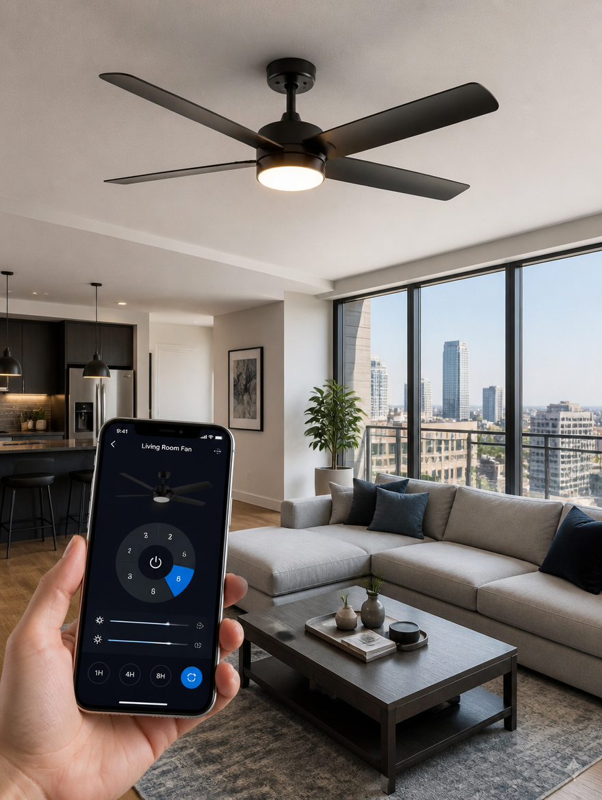 WESTMERE SmartWind Ceiling Fan in living area