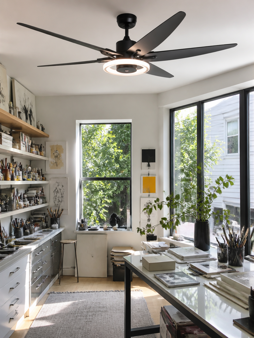 WESTMERE AeroDrone Ceiling Fan Light overhead view
