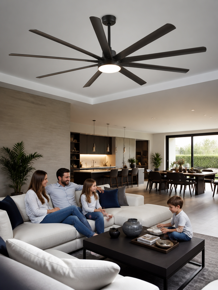 WESTMERE AeroDrone Ceiling Fan Light detail shot