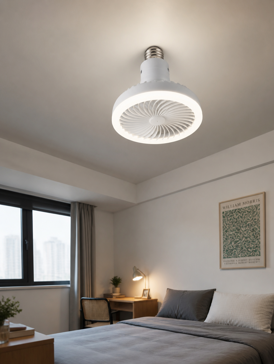 WESTMERE SocketBreeze E27 Fan Light in apartment