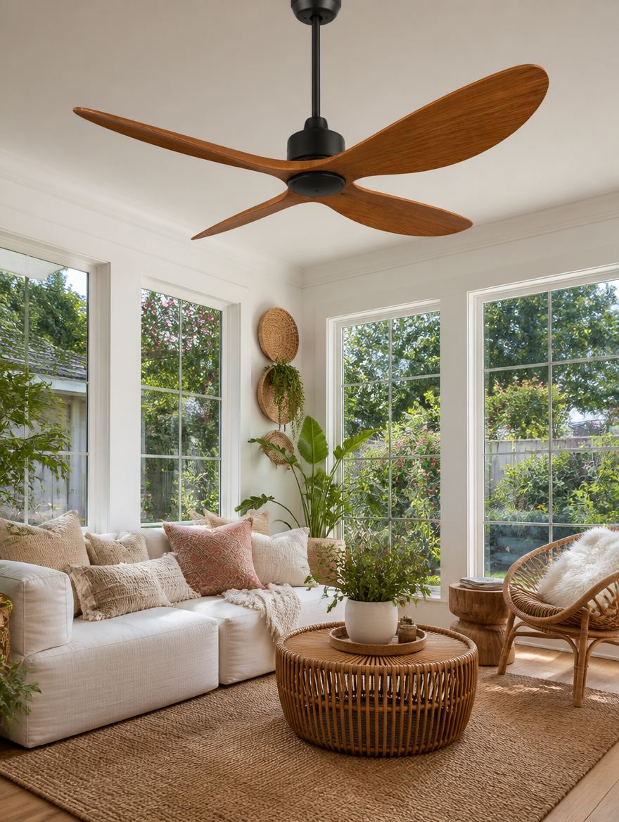 WESTMERE StealthAir Enclosed Fan Light in sunroom