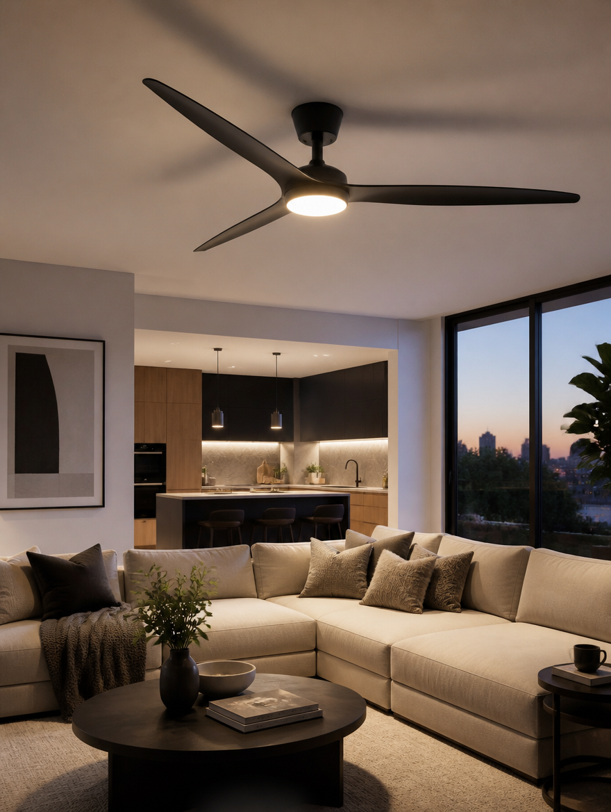 WESTMERE SocketBreeze E27 Fan Light in living room