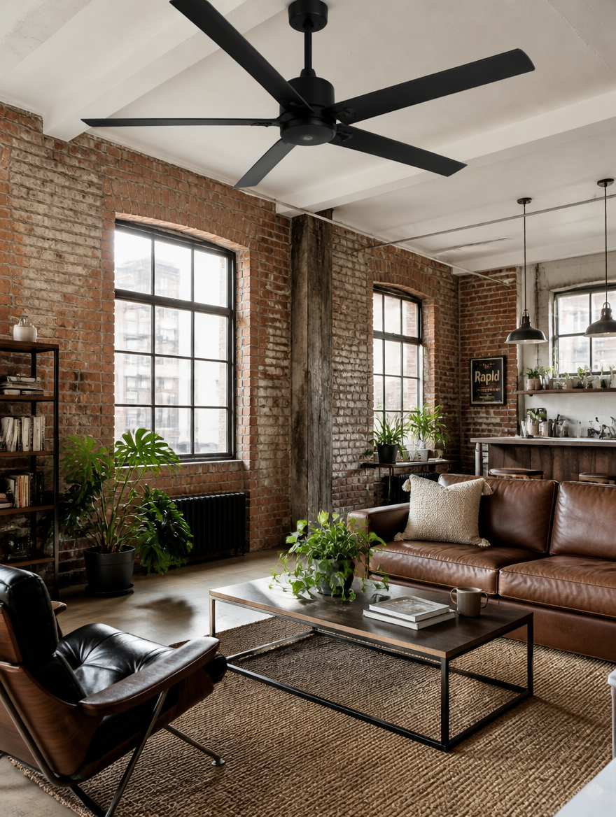 WESTMERE IronForge Industrial Fan in loft
