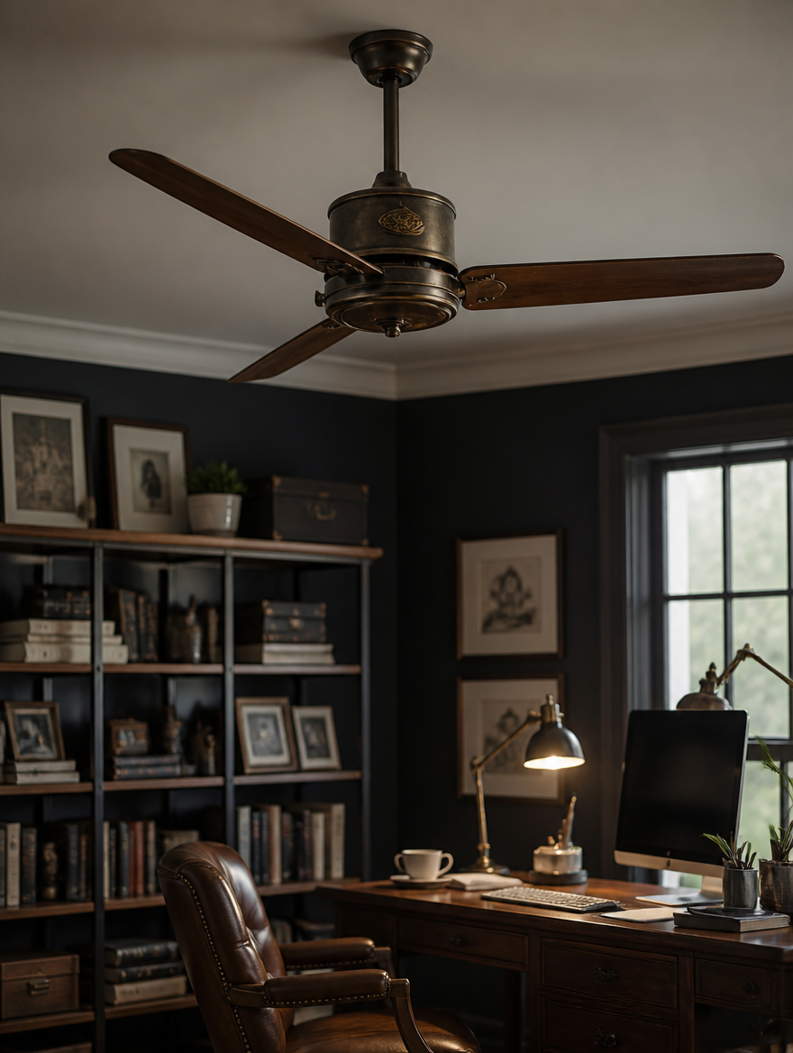 WESTMERE IronForge Industrial Fan in home office