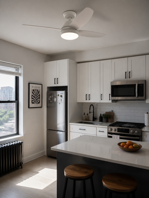 WESTMERE SocketBreeze E27 Fan Light in kitchen