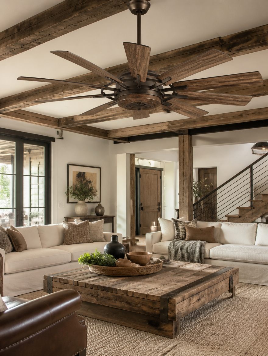 WESTMERE IronForge Industrial Fan in farmhouse