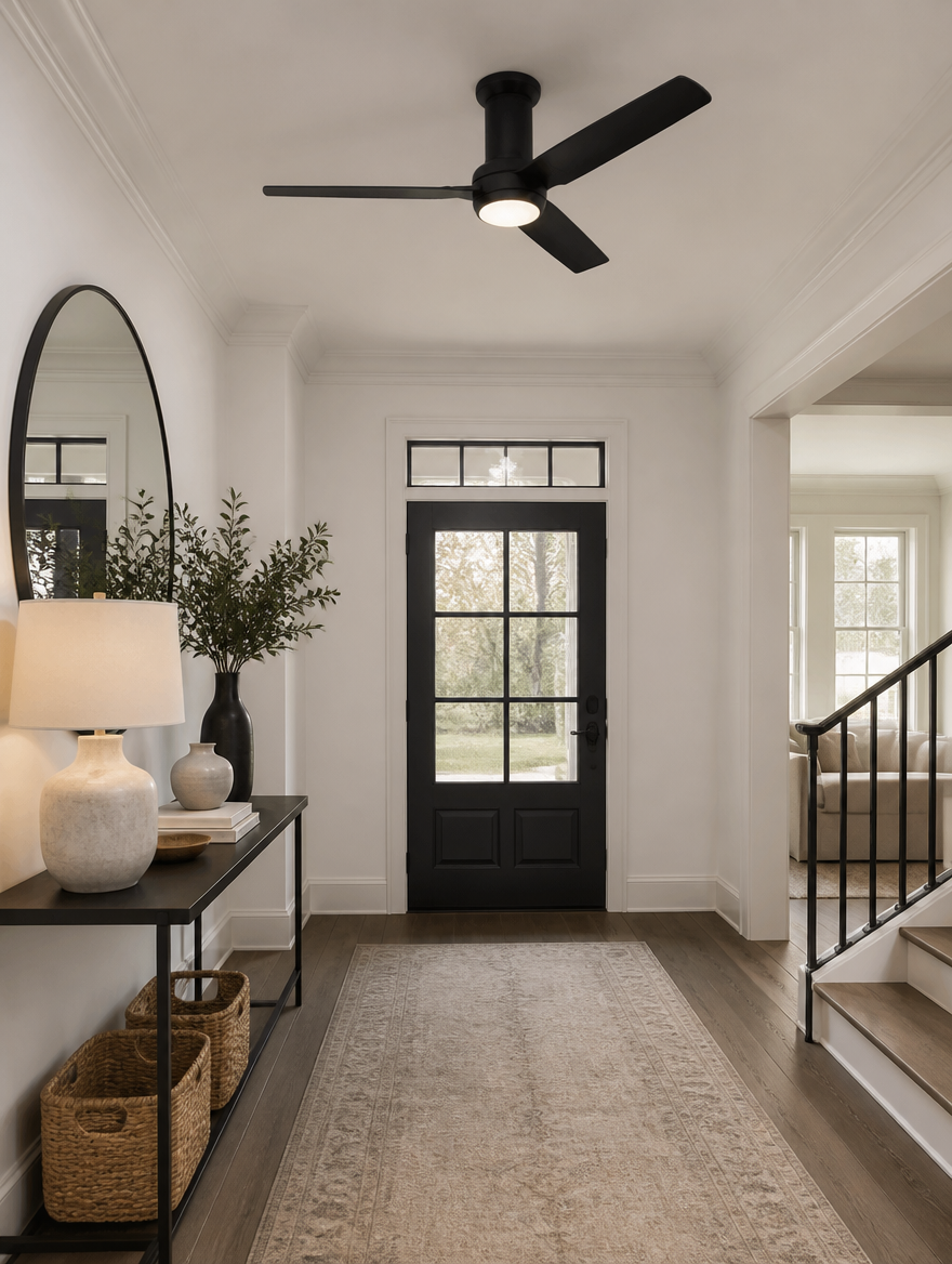 WESTMERE SmartWind Ceiling Fan in elegant foyer