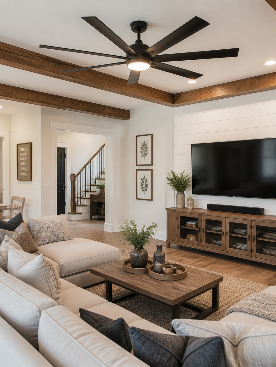 WESTMERE SmartWind Ceiling Fan in family room