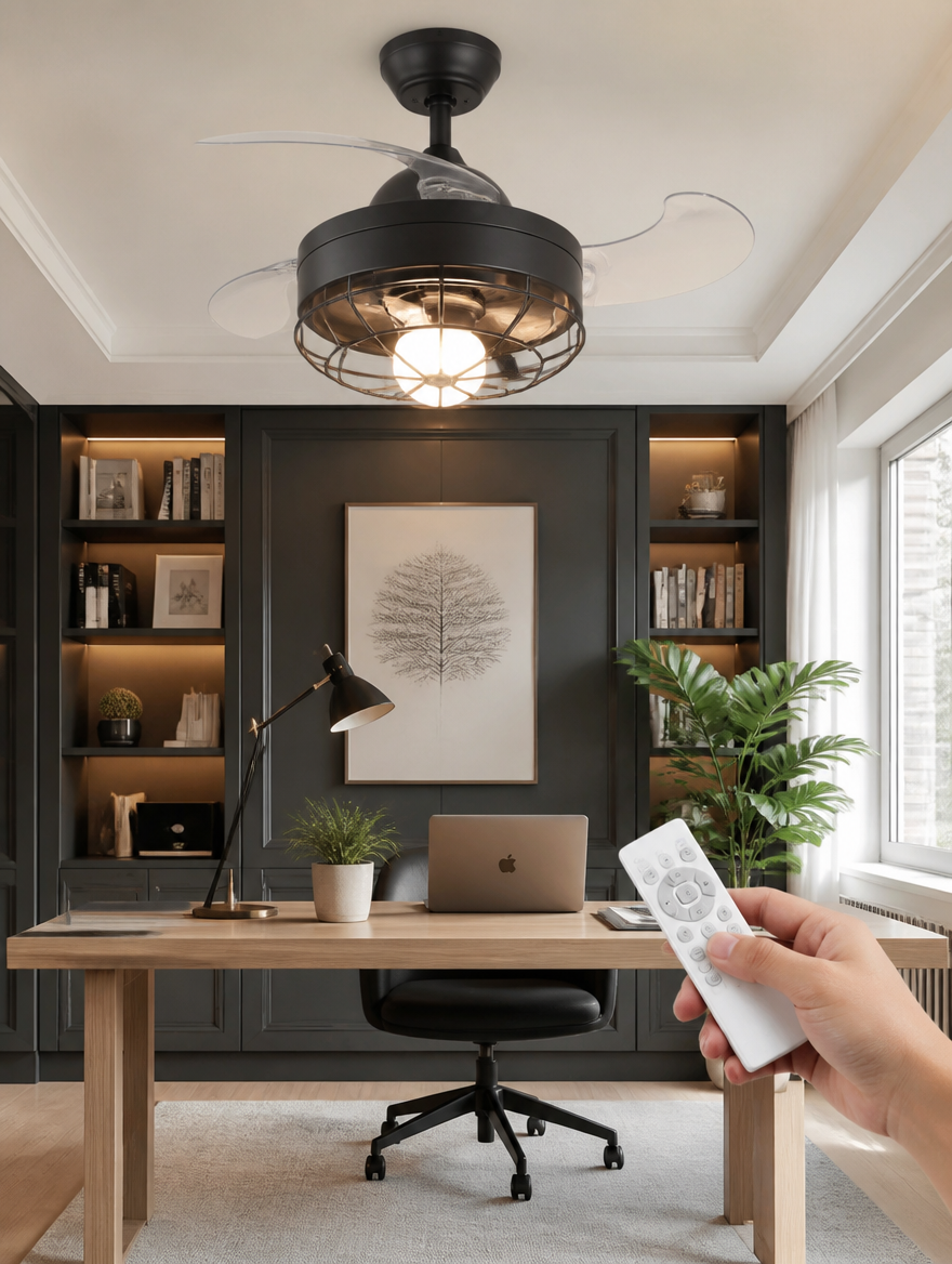 WESTMERE SocketBreeze E27 Fan Light in home office
