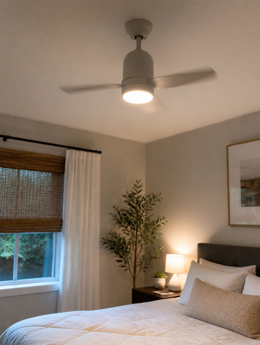 WESTMERE SocketBreeze E27 Fan Light in bedroom
