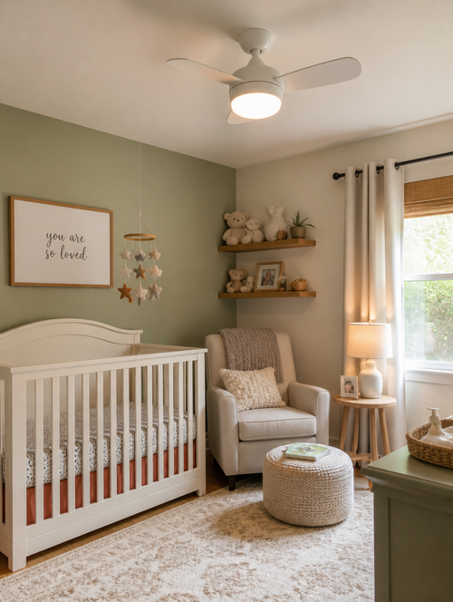 WESTMERE WhisperDC Ceiling Fan in nursery