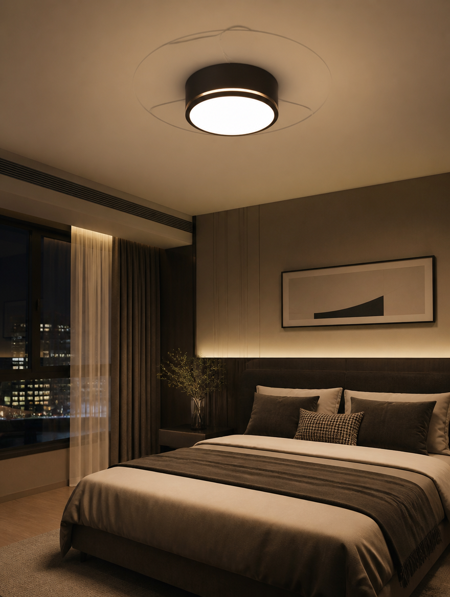 WESTMERE StealthAir Enclosed Fan Light in bedroom