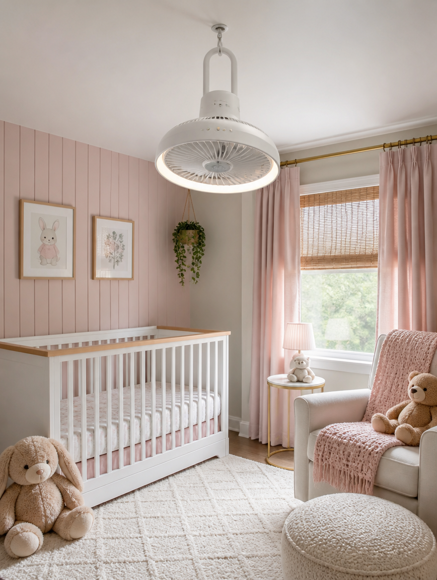 WESTMERE BreezeCamp Portable Fan in a nursery